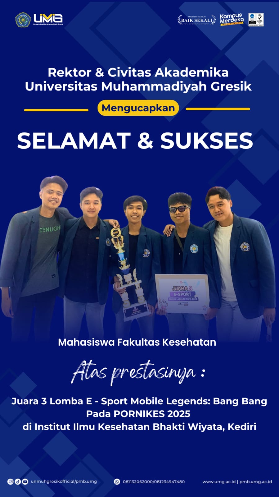Turnamen Pornikes diikuti oleh 33 PT/PTS se JATIM dan luar JATIM, diadakan pada bulan Februari 2025, dengan meraih juara III ascort